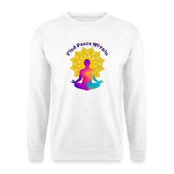 Find a Peace Within Mandala Glow - Unisex Sweatshirt - white - Front