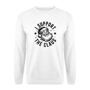 Ich unterstütze den Claus - Unisex Pullover - Weiß - Vorne