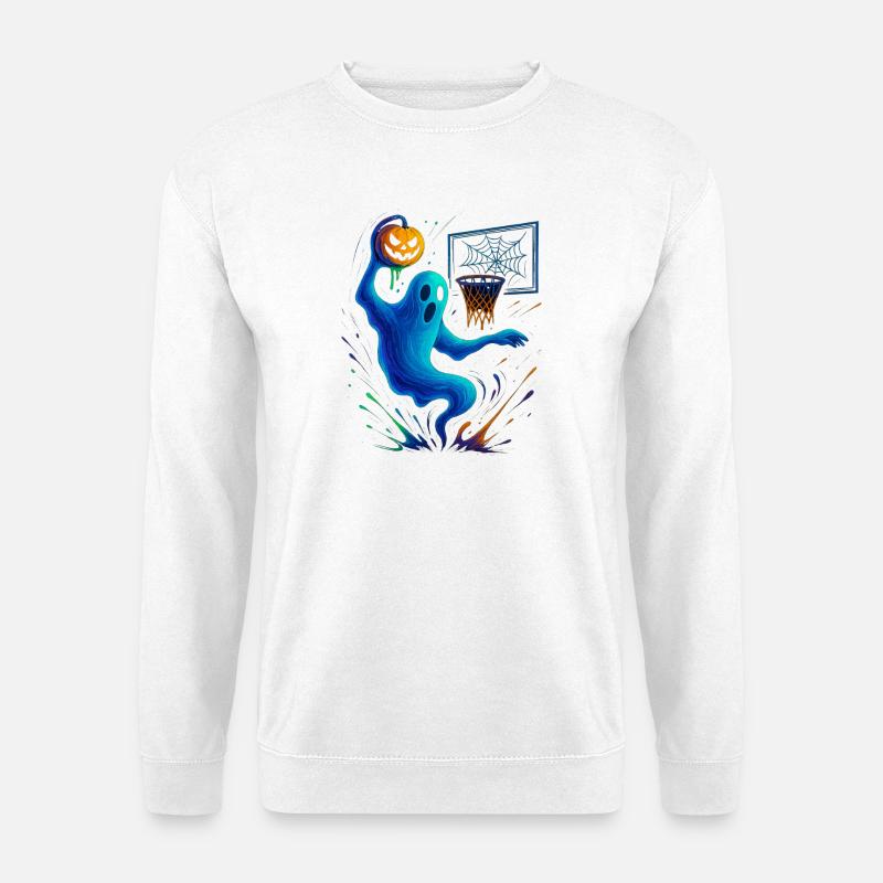 Halloween Ghost Dunk Kürbis Sneaker - Unisex Pullover - Weiß