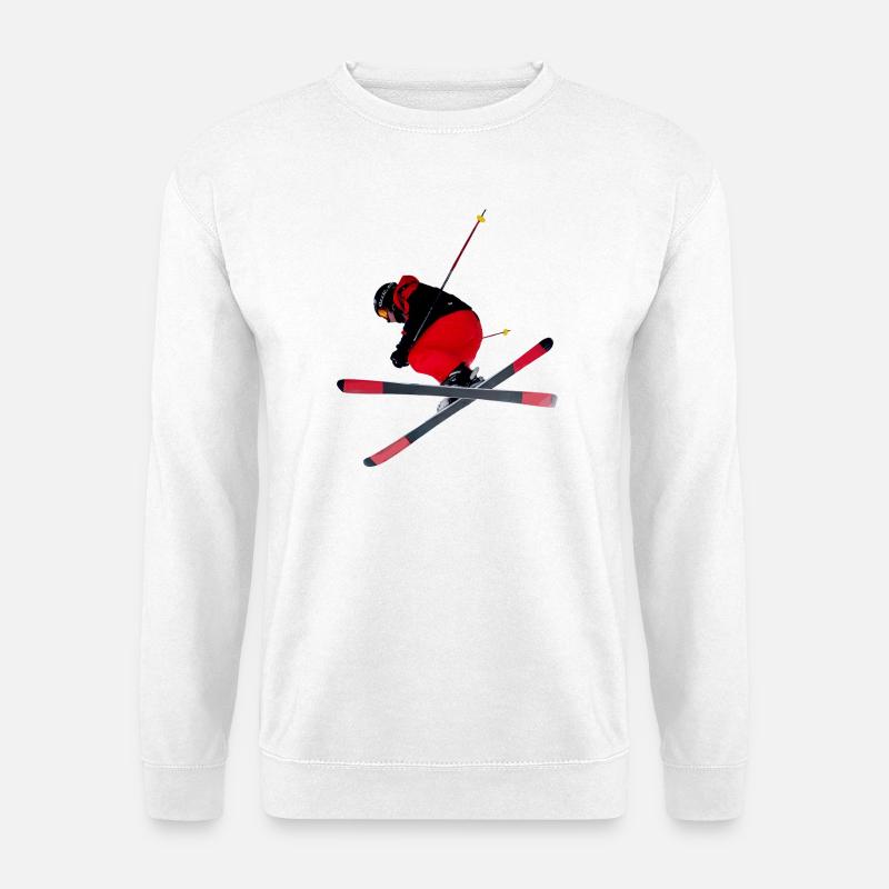 Skifahrer - Unisex Pullover - Weiß