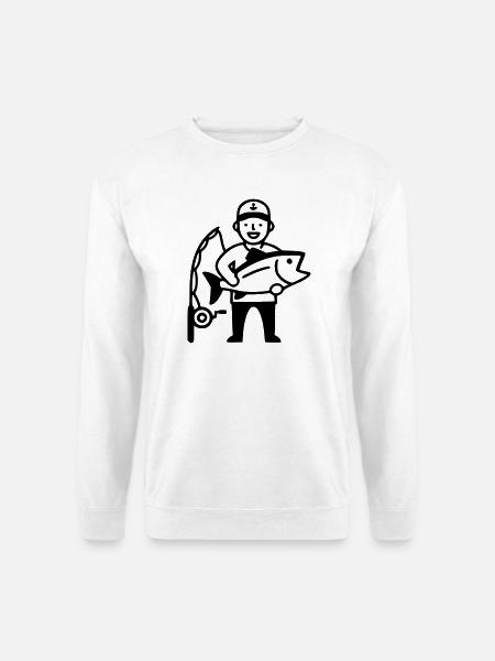 Fishing-proud-angler-big-catch-2 - Unisex Sweatshirt - white