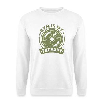 Gym is my therapy - Unisex Sweatshirt - white - Front