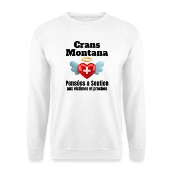 Schweiz, ich bin Schweizerin, Crans-Montana - Unisex Pullover - Weiß - Vorne