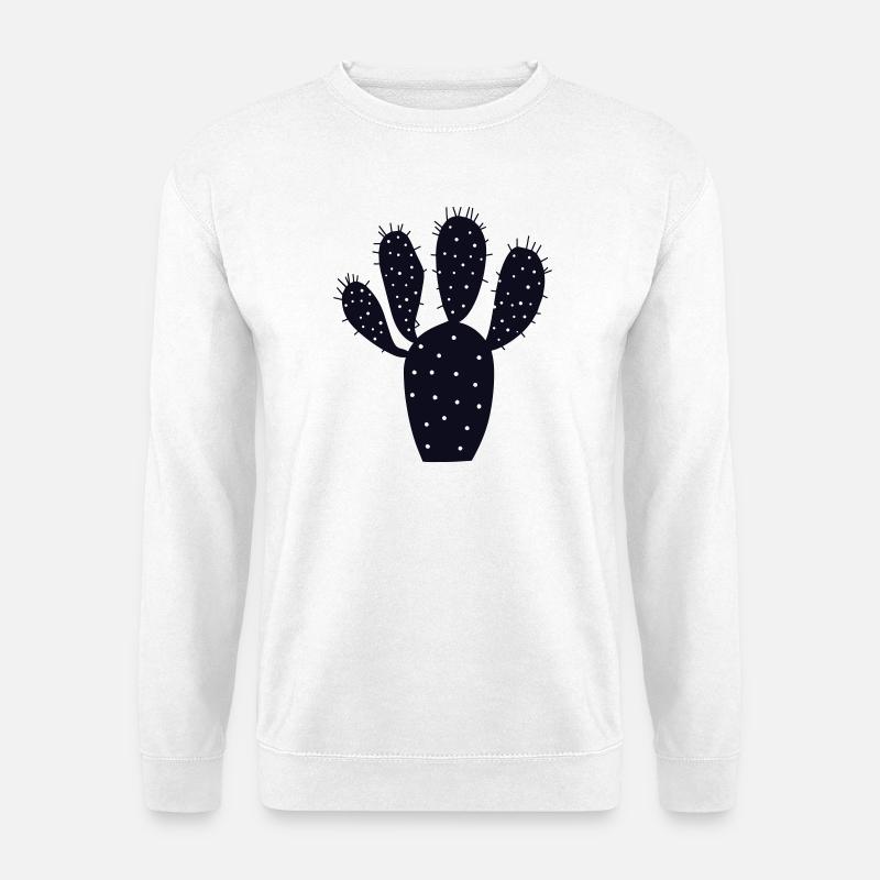 Mitternachtskaktus-Silhouette - Unisex Pullover - Weiß