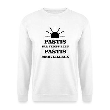 Pastis in blauem Wetter wunderbares Pastis - Unisex Pullover - Weiß - Vorne