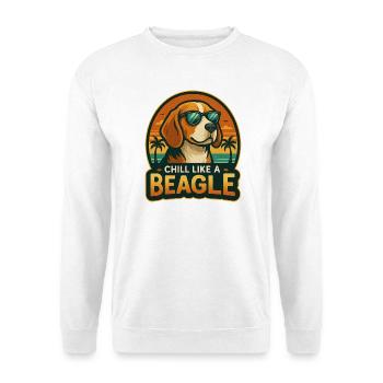 Chill like a beagle - Unisex Sweatshirt - white - Front