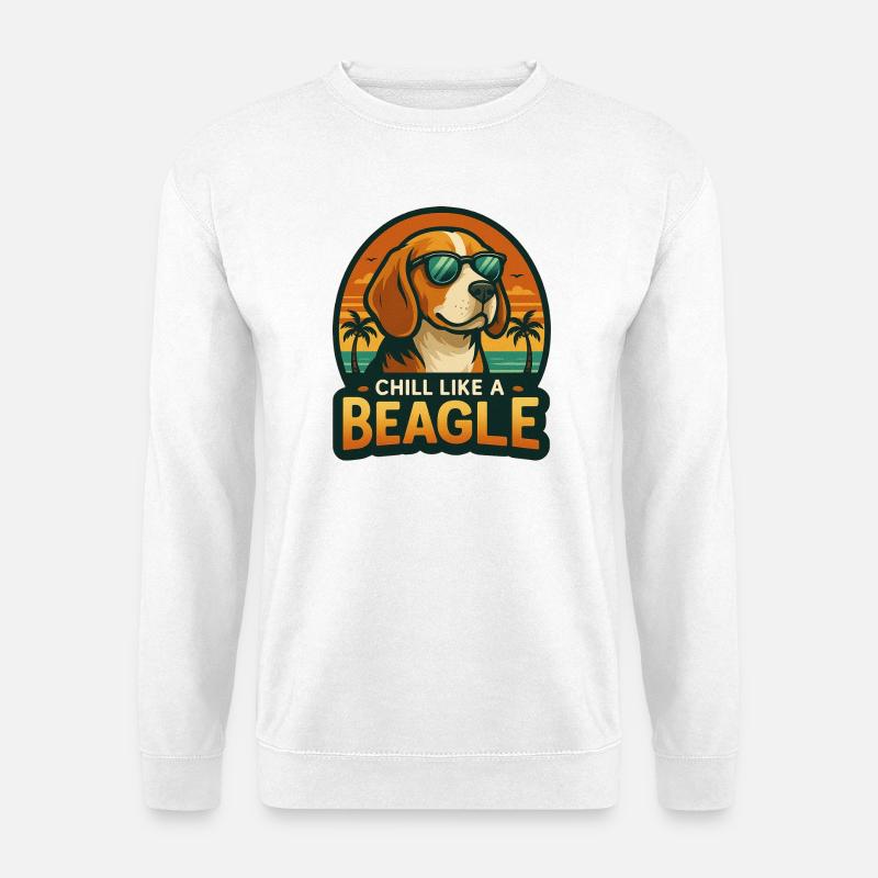 Chill Like A Beagle - Unisex Sweatshirt - white