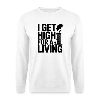 Kaminkehrer lustiger Spruch - Unisex Pullover - Weiß - Vorne