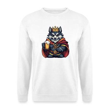Wolf Beer King - Unisex Sweatshirt - white - Front