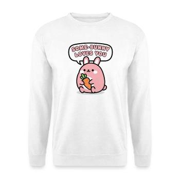 Some Bunny Loves You Carrot Cute - Unisex Sweatshirt - white - Front