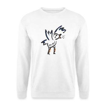 Orange Blue Abstract Rooster - Unisex Sweatshirt - white - Front
