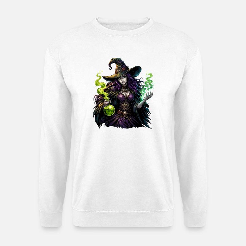 Hexe mit Trank - Unisex Pullover - Weiß