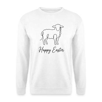 Happy Easter, Cute Lamb Spring Shirt, Hoodie, Cap - Unisex Pullover - Weiß - Vorne