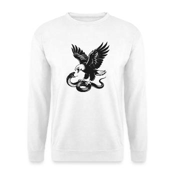 Eagle vs Snake Silhouette - Unisex Sweatshirt - white - Front