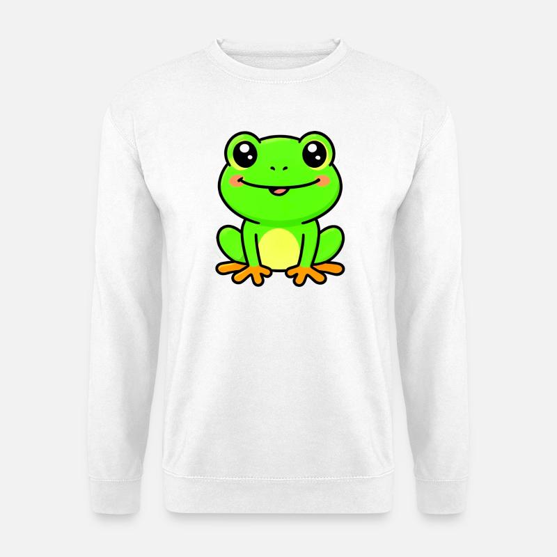 Bright Lime Frog Charm - Unisex Sweatshirt - white