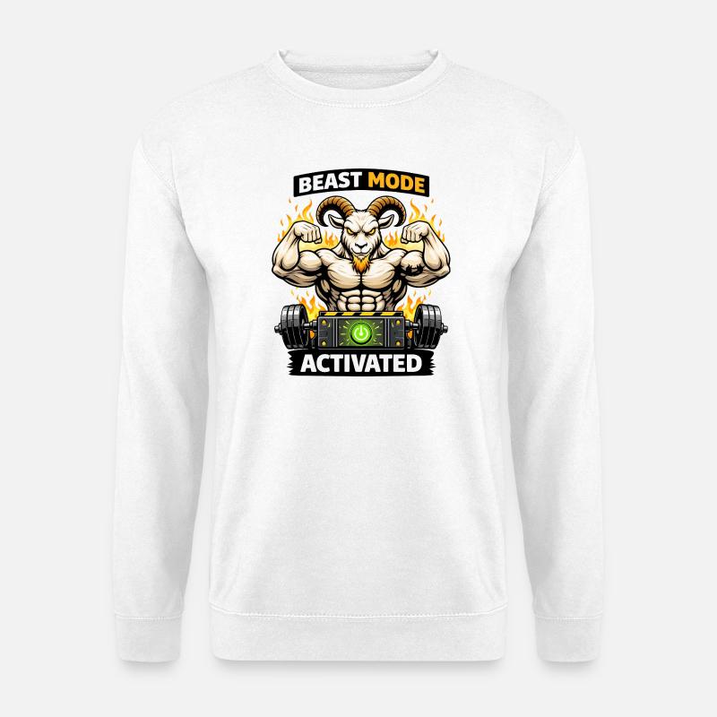 Focus Mode Activated Goat - Unisex Sweatshirt - white