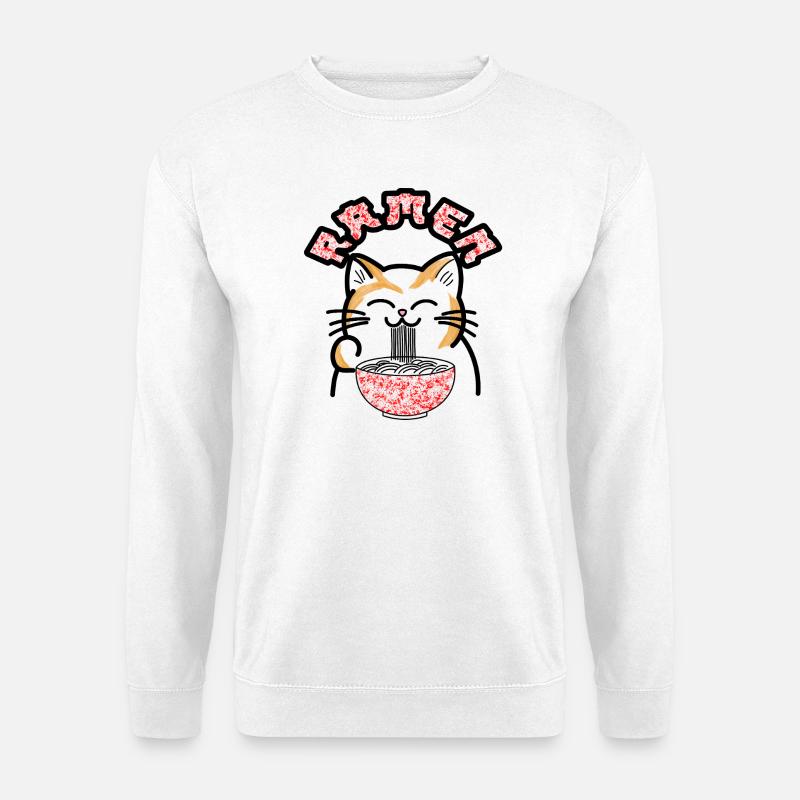 Pop Art des chats ramen - Sweat-shirt Unisexe - blanc