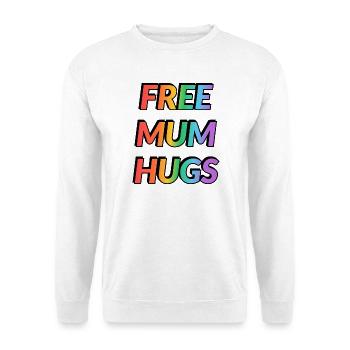 Kostenlose Umarmungen von Müttern - Unisex Pullover - Weiß - Vorne