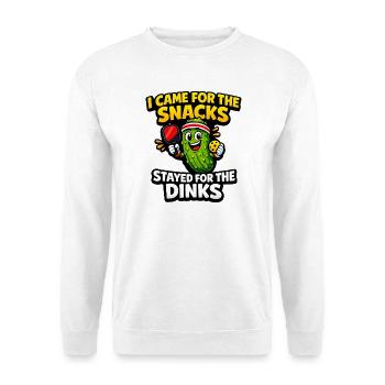 Gurkenheld: Snacks statt Dinks - Unisex Pullover - Weiß - Vorne