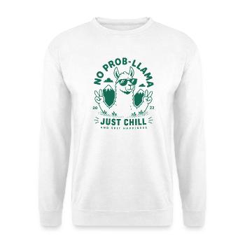 Lama de méditation Llamaste - Sweat-shirt Unisexe - blanc - Devant