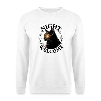 Cat Night Welcome Mystic Night Feline Stub - Unisex Sweatshirt - white - Front
