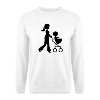 Mom stroller baby - Unisex Sweatshirt - white - Front