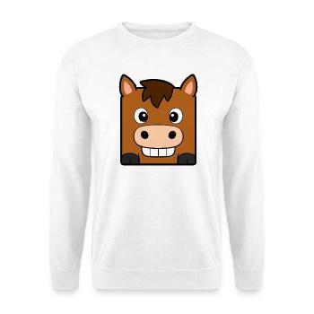 Cheval - Sweat-shirt Unisexe - blanc - Devant