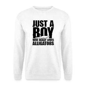 Just A Boy Who Really Loves Alligators - Unisex Pullover - Weiß - Vorne