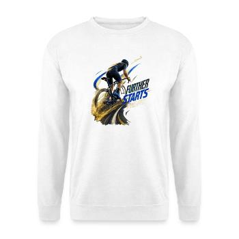 Elektrostart-Radfahrer - Unisex Pullover - Weiß - Vorne