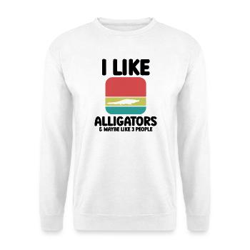 Alligator Saying Reptile - Unisex Sweatshirt - white - Front