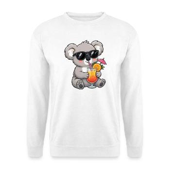 Koala Cocktail am Strand - Unisex Pullover - Weiß - Vorne