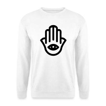hand of Fatma Hamsa - Unisex Sweatshirt - white - Front