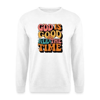 God Is Good All The Time Retro - Unisex Sweatshirt - white - Front