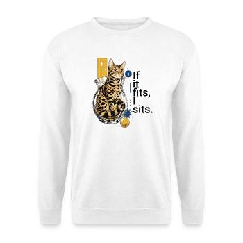If I fit in, I sit in it – Bengal in a vase - Unisex Sweatshirt - white - Front