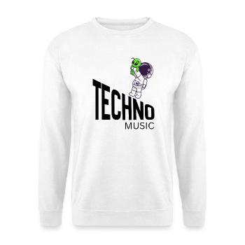 Extraterrestre cosmique mignon sur Astronaut - Sweat-shirt Unisexe - blanc - Devant