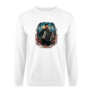 Akkordeon-Musiker Ziehharmonika-Spieler Akkordeon - Unisex Pullover - Weiß - Vorne