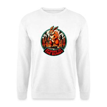 Apokalypse Hase - Unisex Pullover - Weiß - Vorne - Alina (178cm) & Michal (187cm)