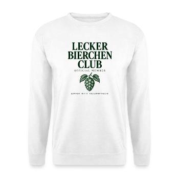 Bierchen Club - Unisex Pullover - Weiß - Vorne - Alina (178cm) & Michal (187cm)