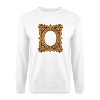 Goldener Bilderrahmen - Unisex Pullover - Weiß - Vorne - Alina (178cm) & Michal (187cm)