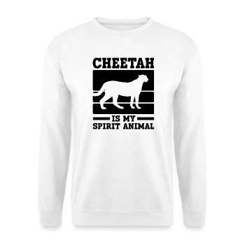 Gepard Seelentier - Unisex Pullover - Weiß - Vorne - Alina (178cm) & Michal (187cm)