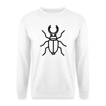 scarabée - Unisex Pullover - Weiß - Vorne - Alina (178cm) & Michal (187cm)