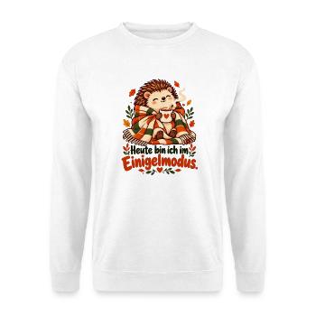 Einigelmodus - Unisex Pullover - Weiß - Vorne - Alina (178cm) & Michal (187cm)