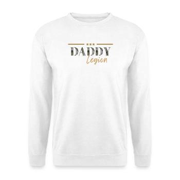 Daddy Legion - Unisex Pullover - Weiß - Vorne - Alina (178cm) & Michal (187cm)