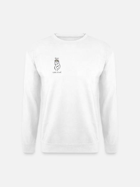 Königin der Katzen mit Krone - Unisex Pullover - Weiß