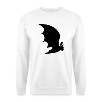 Fledermaus Cartoon – Gothic Nacht Halloween Shirt - Unisex Pullover - Weiß - Vorne