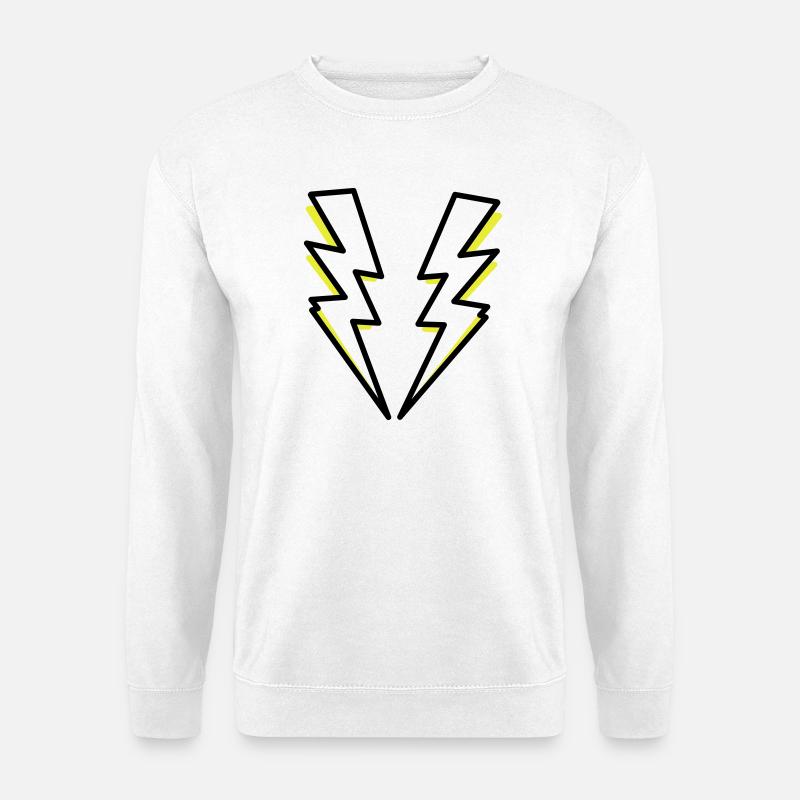 Blitze,Blitz,Blitzer, - Unisex Pullover - Weiß