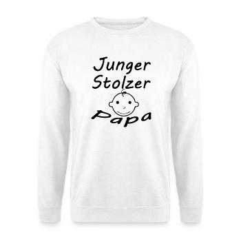 Geschenk Papa Geburt Vater Vatertag - Unisex Pullover - Weiß - Vorne