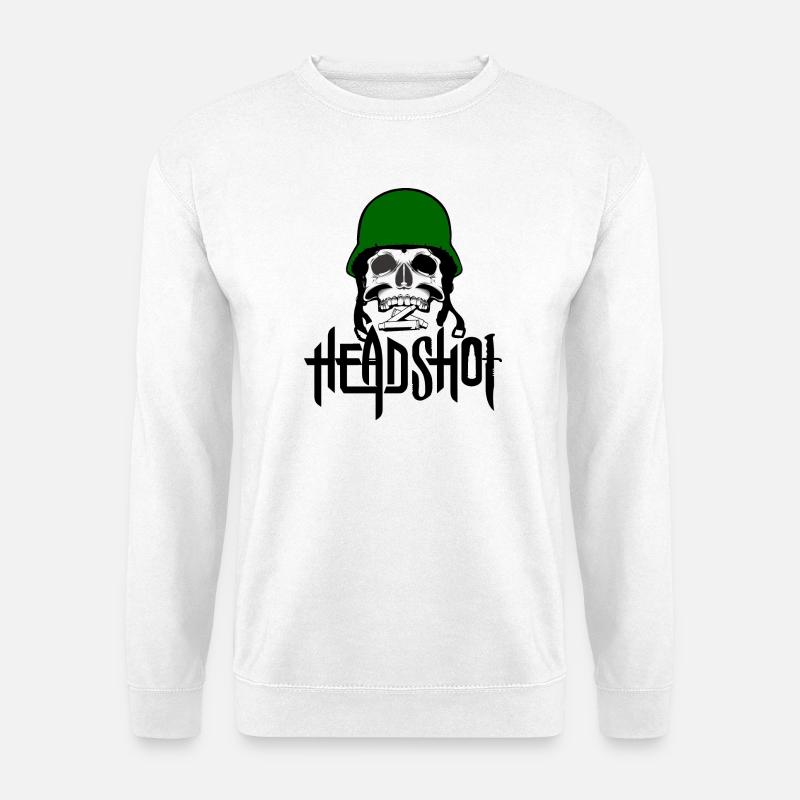 Soldat,Armee,Skull,Metal,Totenkopf, - Unisex Pullover - Weiß