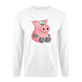 Hearty piglet - Unisex Sweatshirt - white - Front