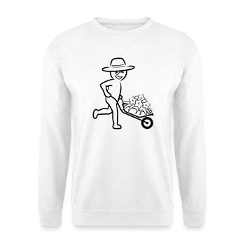 Gärtner / Gärtnerin - schwarz-weiß / einfärbbar - Unisex Pullover - Weiß - Vorne